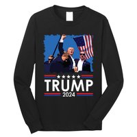 Trump Fist Pump Shot At Trump 2024 Trump Survives Rally Long Sleeve Shirt