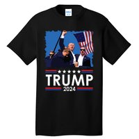 Trump Fist Pump Shot At Trump 2024 Trump Survives Rally Tall T-Shirt