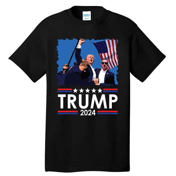 Trump Fist Pump Shot At Trump 2024 Trump Survives Rally Tall T-Shirt