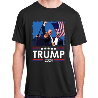 Trump Fist Pump Shot At Trump 2024 Trump Survives Rally Adult ChromaSoft Performance T-Shirt