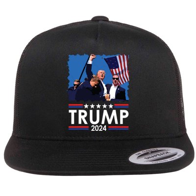 Trump Fist Pump Shot At Trump 2024 Trump Survives Rally Flat Bill Trucker Hat