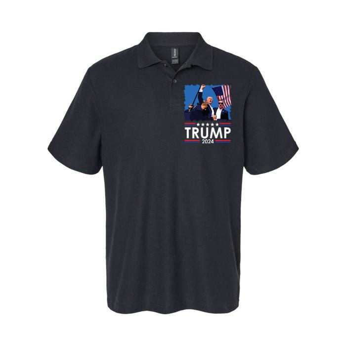 Trump Fist Pump Shot At Trump 2024 Trump Survives Rally Softstyle Adult Sport Polo