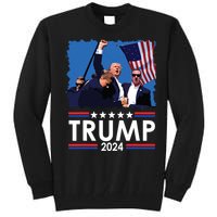 Trump Fist Pump Shot At Trump 2024 Trump Survives Rally Tall Sweatshirt