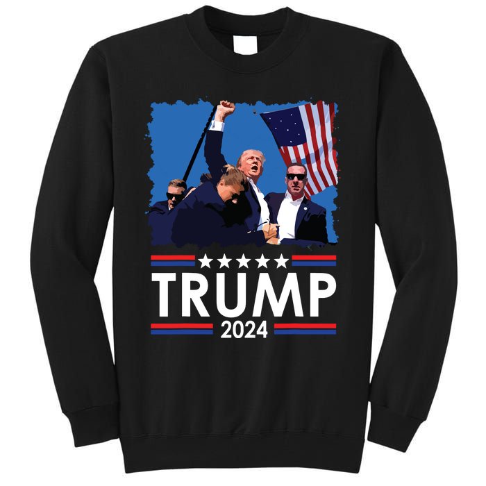 Trump Fist Pump Shot At Trump 2024 Trump Survives Rally Tall Sweatshirt