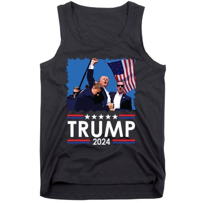 Trump Fist Pump Shot At Trump 2024 Trump Survives Rally Tank Top