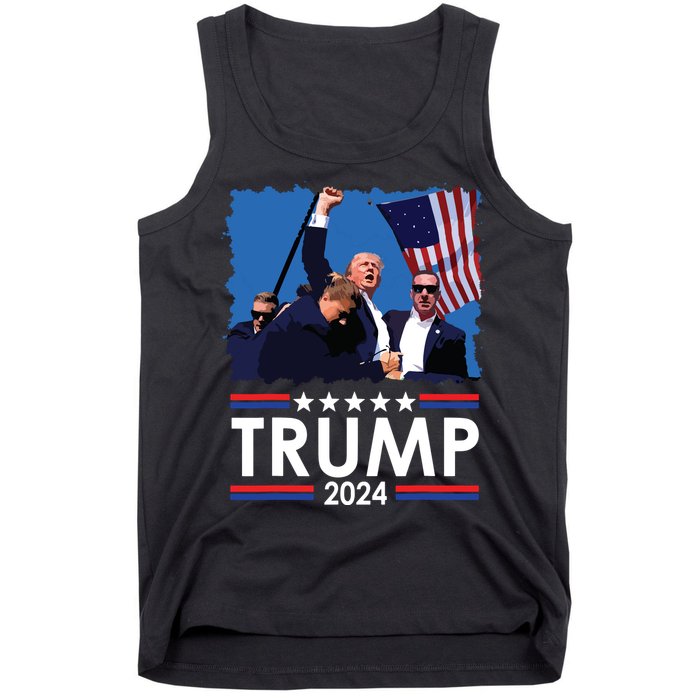 Trump Fist Pump Shot At Trump 2024 Trump Survives Rally Tank Top