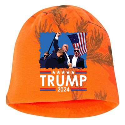 Trump Fist Pump Shot At Trump 2024 Trump Survives Rally Kati - Camo Knit Beanie