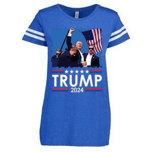 Trump Fist Pump Shot At Trump 2024 Trump Survives Rally Enza Ladies Jersey Football T-Shirt