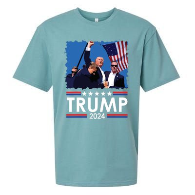 Trump Fist Pump Shot At Trump 2024 Trump Survives Rally Sueded Cloud Jersey T-Shirt