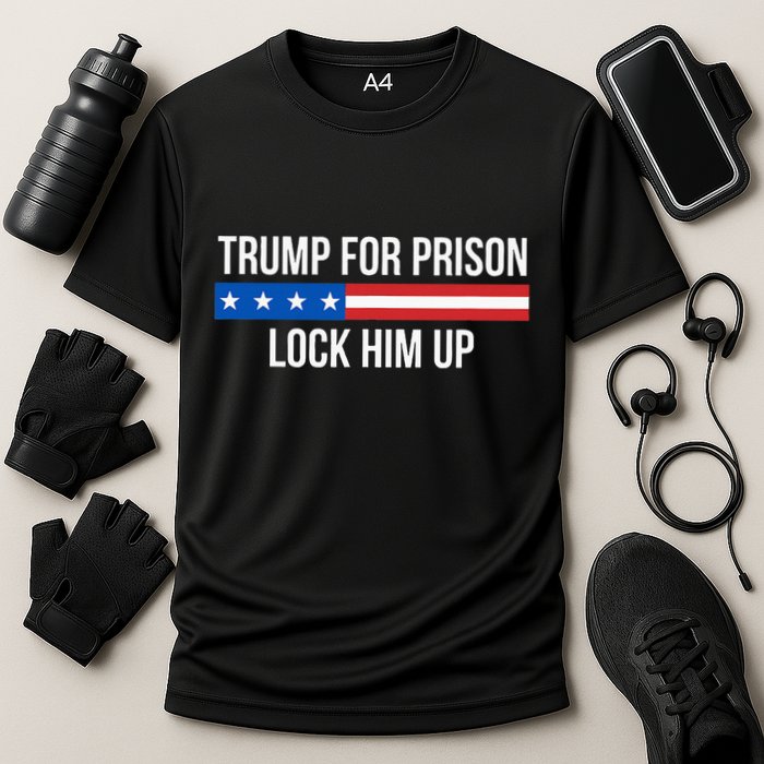 Trump For Prison Lock Him Up Cooling Performance Crew T-Shirt