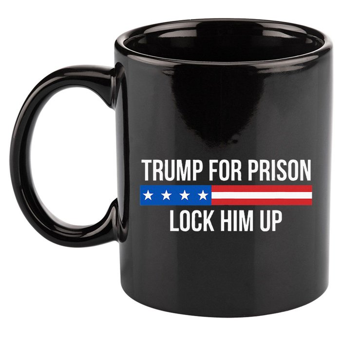 Trump For Prison Lock Him Up 11oz C Handle Ceramic Mug
