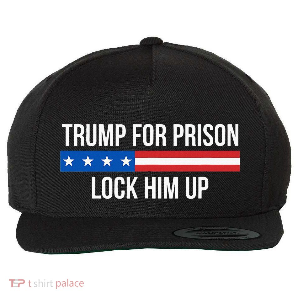 Trump For Prison Lock Him Up Wool Snapback Cap