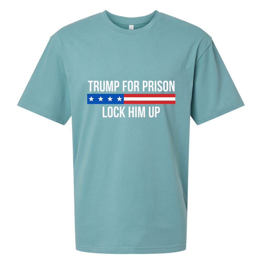 Trump For Prison Lock Him Up Sueded Cloud Jersey T-Shirt