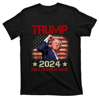 Trump Fist Pump Shot At Trump 2024 Trump Survives Rally T-Shirt