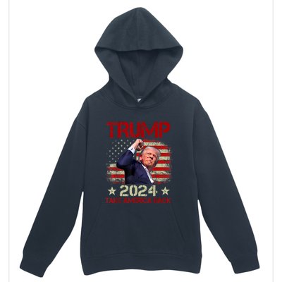 Trump Fist Pump Shot At Trump 2024 Trump Survives Rally Urban Pullover Hoodie