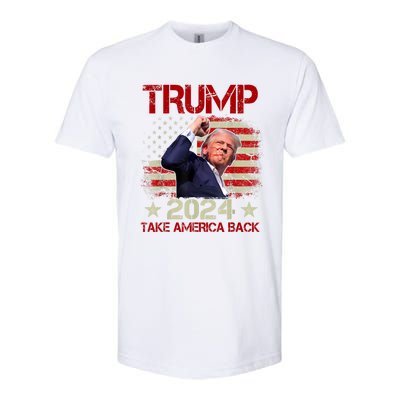 Trump Fist Pump Shot At Trump 2024 Trump Survives Rally Softstyle CVC T-Shirt