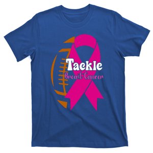 Tackle Football Pink Ribbon Breast Cancer Awareness T-Shirt