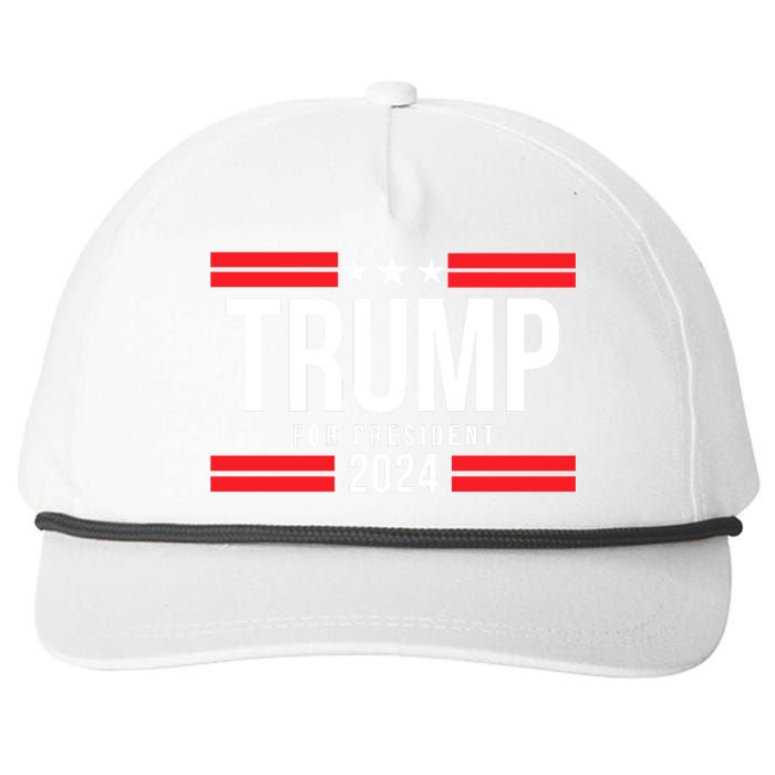 Trump For President 2024 Jd Vance For Vp Trump Vance 2024 Make America Great Aga Snapback Five-Panel Rope Hat