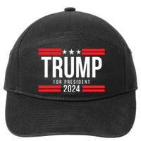 Trump For President 2024 Jd Vance For Vp Trump Vance 2024 Make America Great Aga 7-Panel Snapback Hat