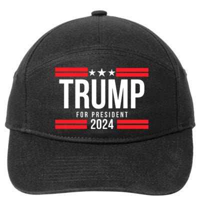 Trump For President 2024 Jd Vance For Vp Trump Vance 2024 Make America Great Aga 7-Panel Snapback Hat