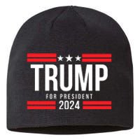 Trump For President 2024 Jd Vance For Vp Trump Vance 2024 Make America Great Aga Sustainable Beanie