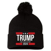 Trump For President 2024 Jd Vance For Vp Trump Vance 2024 Make America Great Aga Pom Pom 12in Knit Beanie