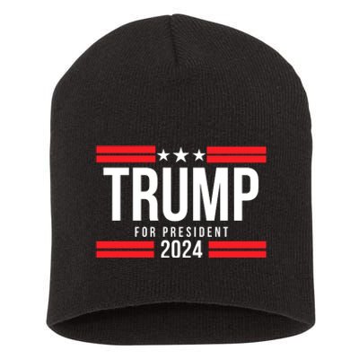 Trump For President 2024 Jd Vance For Vp Trump Vance 2024 Make America Great Aga Short Acrylic Beanie