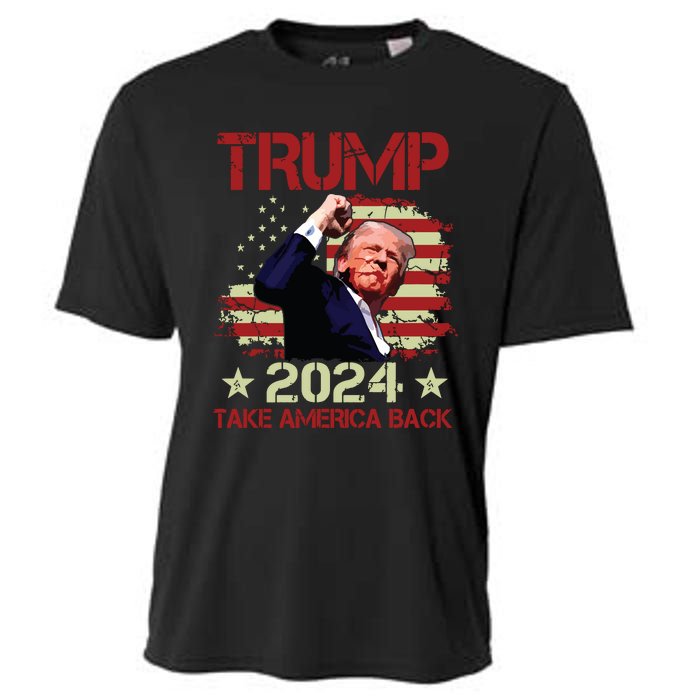 Trump Fist Pump Shot At Trump 2024 Trump Survives Rally Cooling Performance Crew T-Shirt