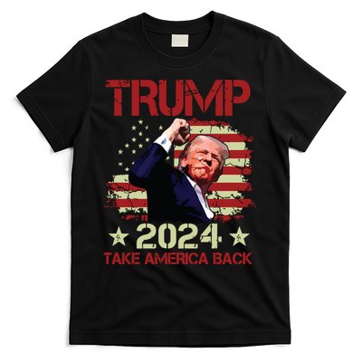 Trump Fist Pump Shot At Trump 2024 Trump Survives Rally T-Shirt