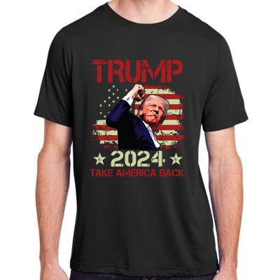 Trump Fist Pump Shot At Trump 2024 Trump Survives Rally Adult ChromaSoft Performance T-Shirt