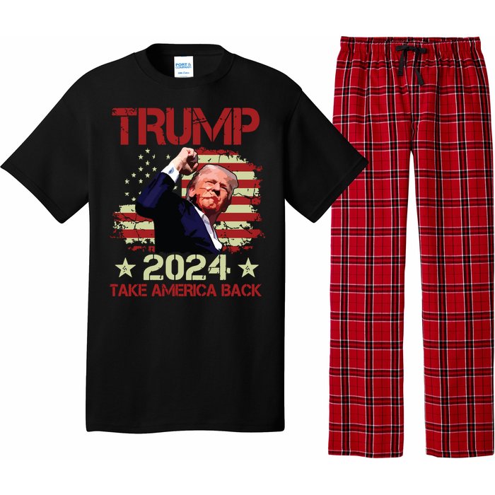 Trump Fist Pump Shot At Trump 2024 Trump Survives Rally Pajama Set