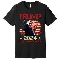 Trump Fist Pump Shot At Trump 2024 Trump Survives Rally Premium T-Shirt