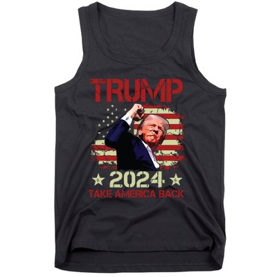 Trump Fist Pump Shot At Trump 2024 Trump Survives Rally Tank Top