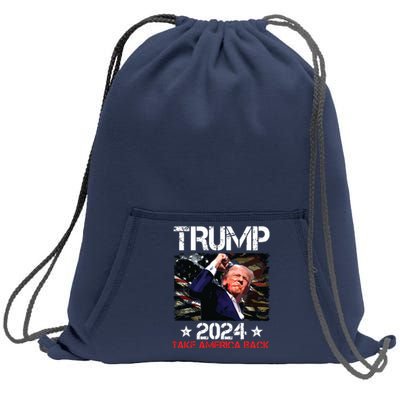 Trump Fist Pump Shot At Trump 2024 Trump Survives Rally Sweatshirt Cinch Pack Bag