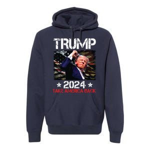 Trump Fist Pump Shot At Trump 2024 Trump Survives Rally Premium Hoodie