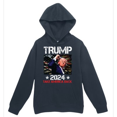 Trump Fist Pump Shot At Trump 2024 Trump Survives Rally Urban Pullover Hoodie