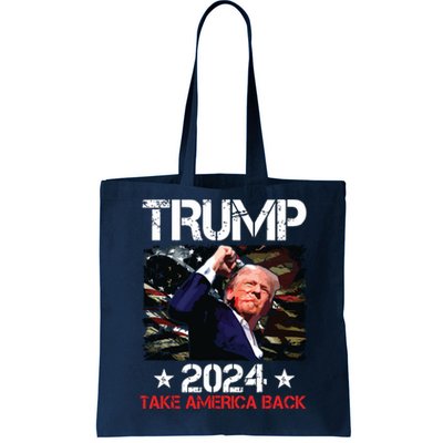 Trump Fist Pump Shot At Trump 2024 Trump Survives Rally Tote Bag