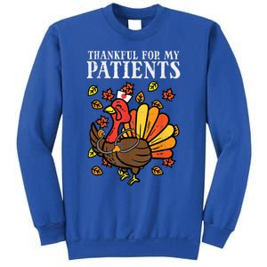 Thankful For Patients Turkey Nurse Thanksgiving Scrub Cool Gift Sweatshirt