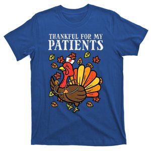 Thankful For Patients Turkey Nurse Thanksgiving Scrub Cool Gift T-Shirt