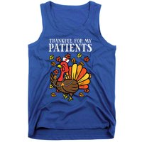 Thankful For Patients Turkey Nurse Thanksgiving Scrub Cool Gift Tank Top