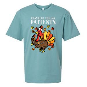 Thankful For Patients Turkey Nurse Thanksgiving Scrub Cool Gift Sueded Cloud Jersey T-Shirt