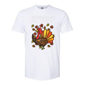 Thankful For Patients Turkey Nurse Thanksgiving Scrub Cool Gift Softstyle CVC T-Shirt