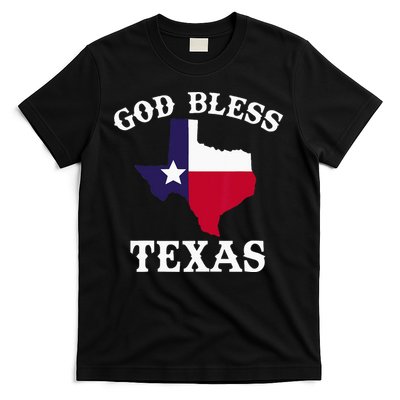Texas Flag Patriotic Texan Pride God Bless Texas T-Shirt