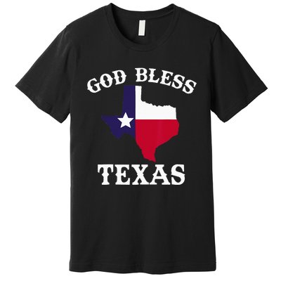 Texas Flag Patriotic Texan Pride God Bless Texas Premium T-Shirt