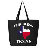 Texas Flag Patriotic Texan Pride God Bless Texas 25L Jumbo Tote