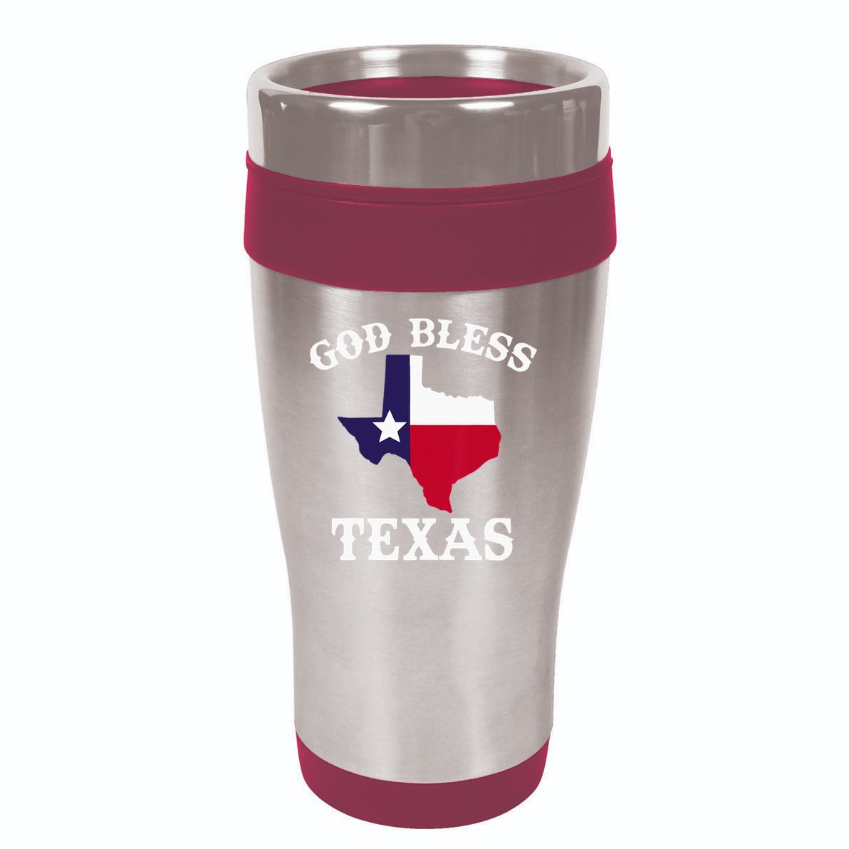 Texas Flag Patriotic Texan Pride God Bless Texas 16oz Travel Tumbler