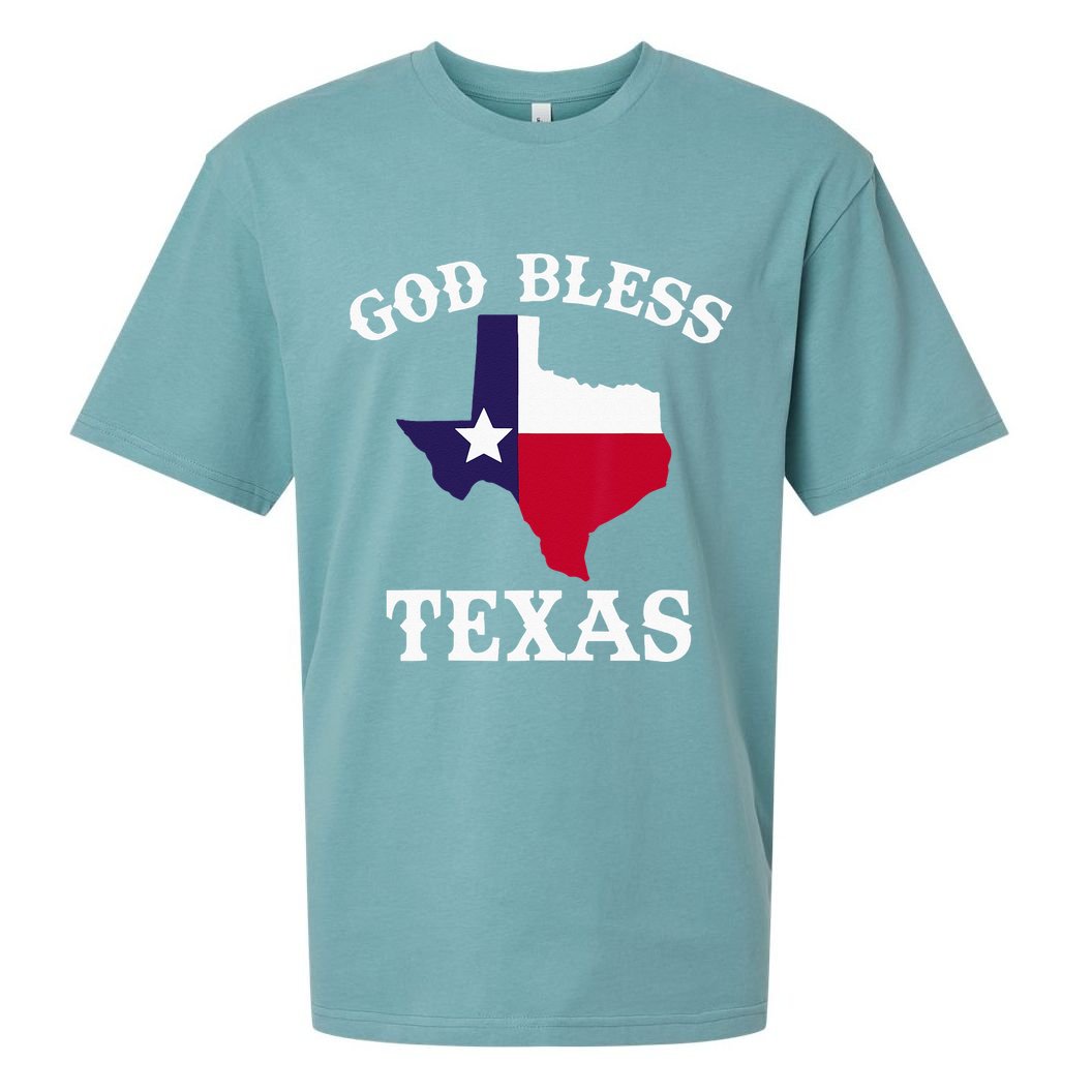 Texas Flag Patriotic Texan Pride God Bless Texas Sueded Cloud Jersey T-Shirt