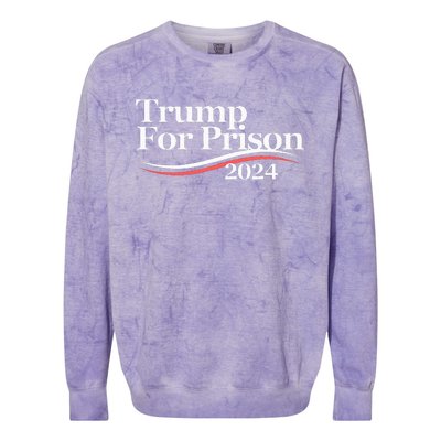 Trump For Prison 2024 Colorblast Crewneck Sweatshirt