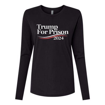 Trump For Prison 2024 Womens Cotton Relaxed Long Sleeve T-Shirt