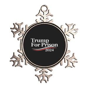 Trump For Prison 2024 Metallic Star Ornament